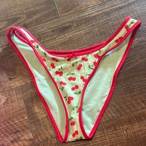 Cherry Heart Golden Hour Cheeky Bikini Bottom PINK by Frankie’s Bikinis